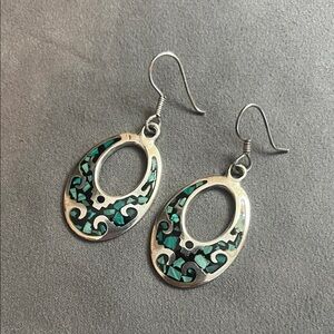 Vintage Taxco Mexico 925 Sterling Large Dangle Earrings